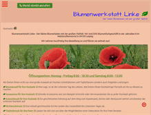 Tablet Screenshot of blumenwerkstattlinke.de